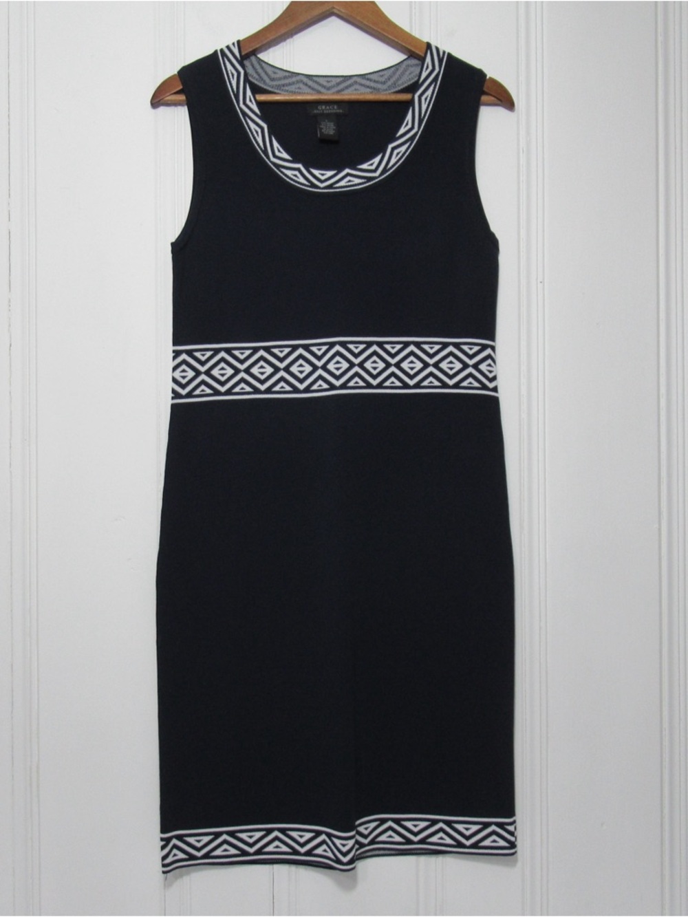 Grace Knit Dressing Navy Sleeveless Knit Dress Size Large